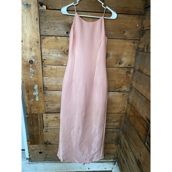 Scott McClintock Vintage Dress Women’s 4 Formal Maxi Prom Bling Strap Iridescent - Picture 1 of 11